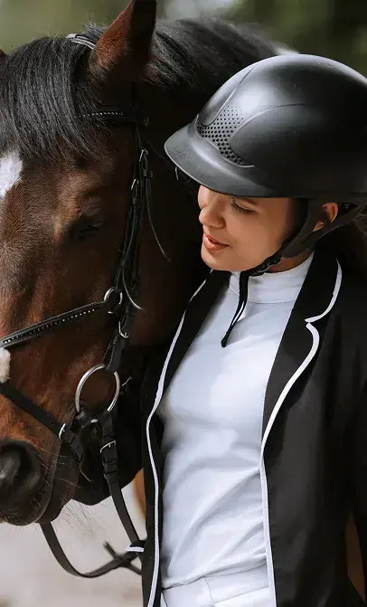 Equestrian with her horse
